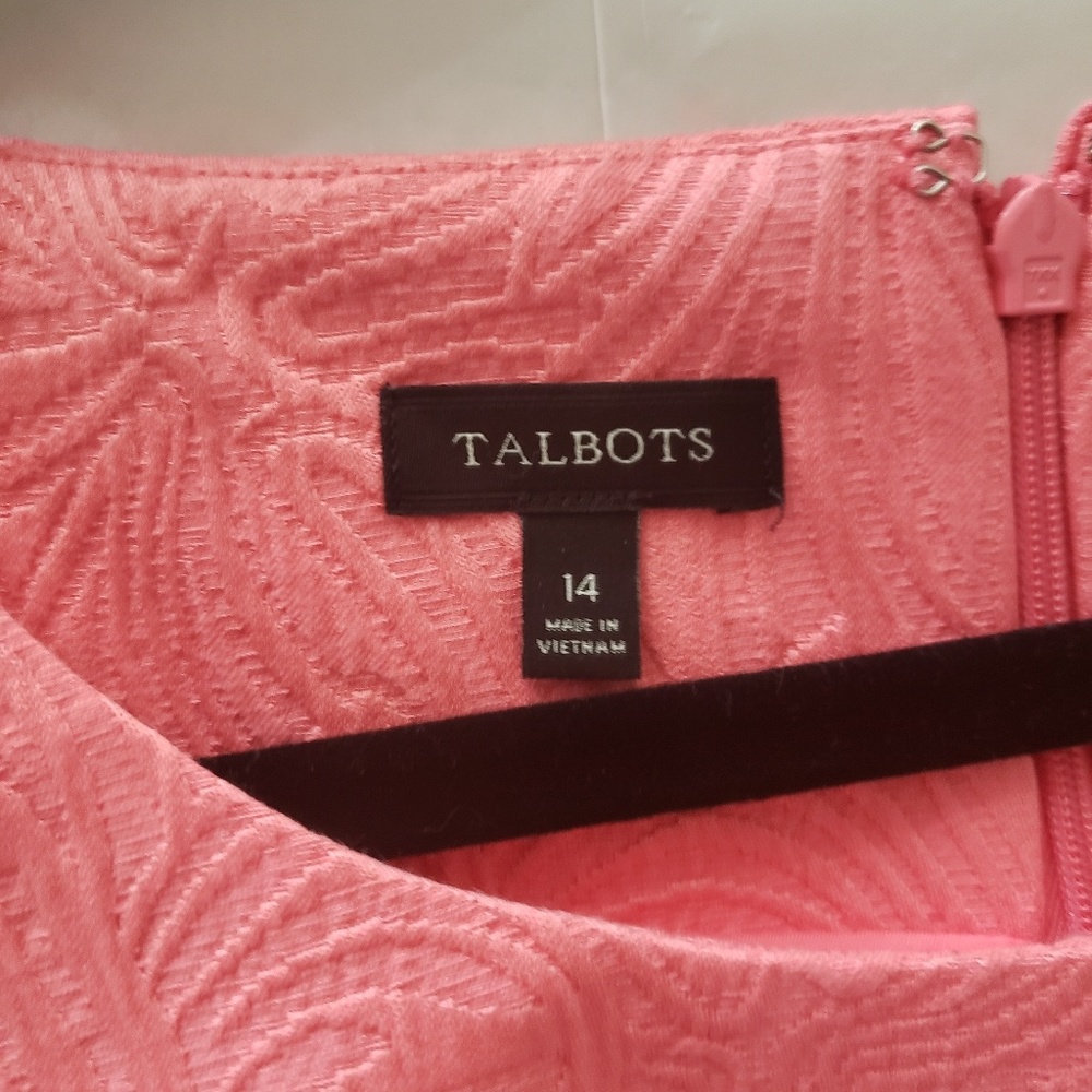 Talbots sleeveless shift dress knee length SZ 14 - Picture 3 of 3